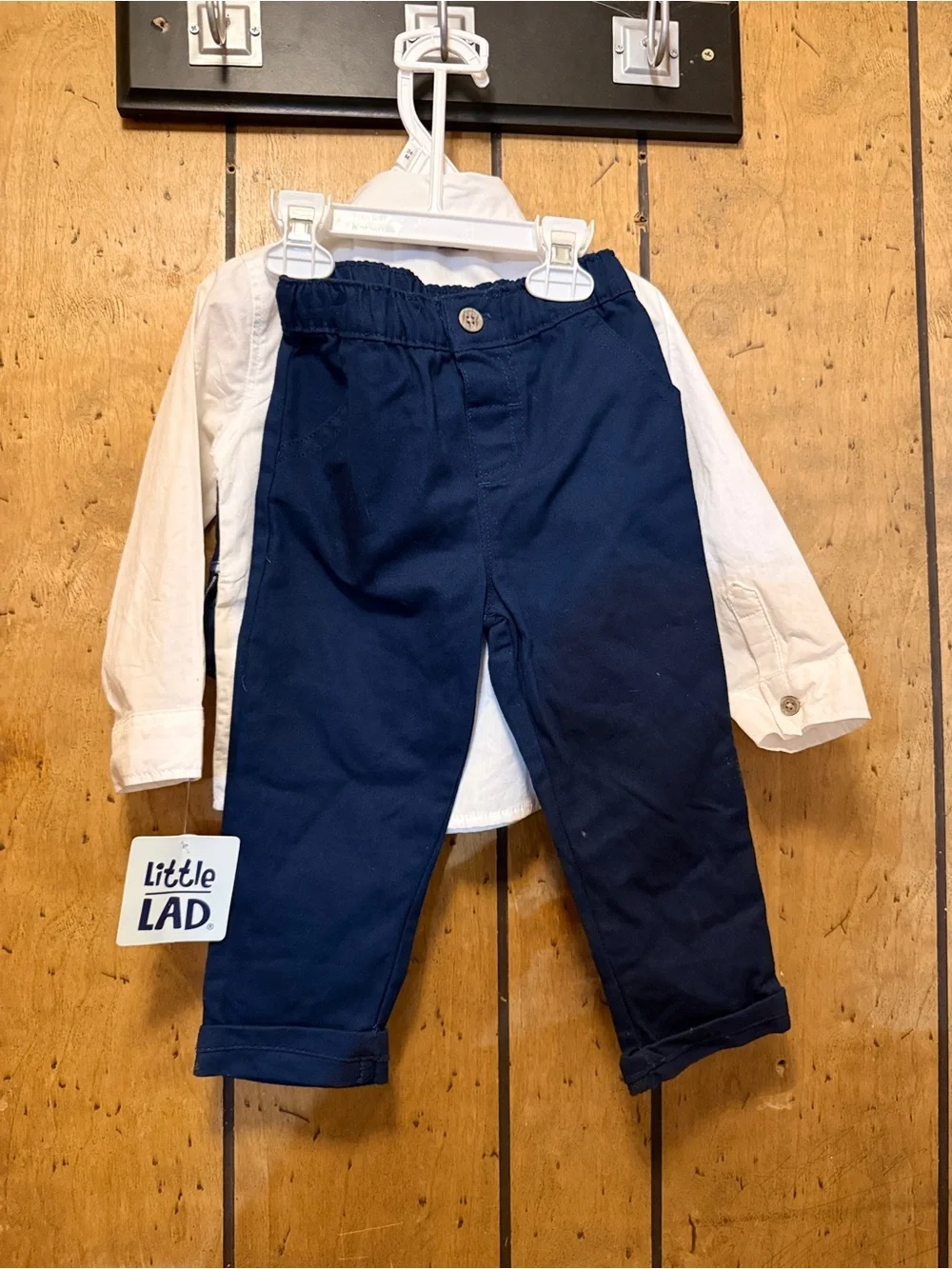 LAD Navy Plaid Vest & Bow Tie 3-Piece Kids Matching Set